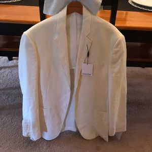Never worn! Linen sport coat—white!